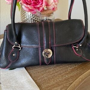 Cole Haan Black and Pink Leather Handbag